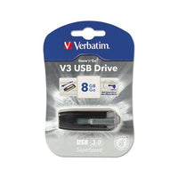 Store 'n' Go V3 Usb 3.0 Drive, 8 Gb, Black-gray
