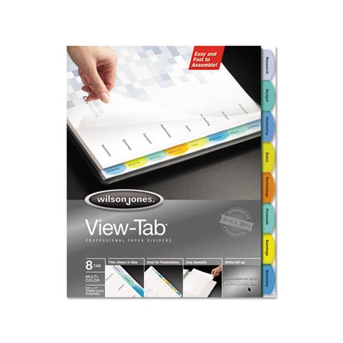 View-tab Paper Index Dividers, 8-tab, 11 X 8.5, White, 1 Set