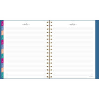 Harmony Weekly/monthly Poly Planner, 8.88 X 7.69, Blue/gold Cover, 13-month (jan To Jan): 2025 To 2026