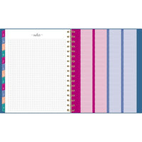 Harmony Weekly/monthly Poly Planner, 8.88 X 7.69, Blue/gold Cover, 13-month (jan To Jan): 2025 To 2026