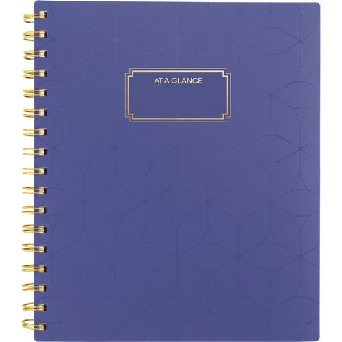 Badge Geo Weekly/monthly Planner, 8.88 X 7.69, Purple/gold Cover, 13-month (jan To Jan): 2025 To 2026