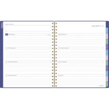 Badge Geo Weekly/monthly Planner, 11 X 9.25, Purple/gold Cover, 13-month (jan To Jan): 2025 To 2026