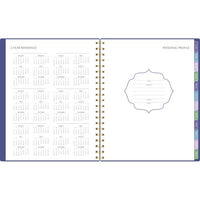 Badge Geo Weekly/monthly Planner, 11 X 9.25, Purple/gold Cover, 13-month (jan To Jan): 2025 To 2026