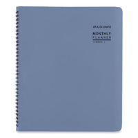 Contemporary Monthly Planner, 11.38 X 9.63, Blue Cover, 12-month (jan To Dec): 2024