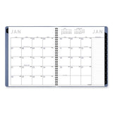 Contemporary Monthly Planner, 11.38 X 9.63, Blue Cover, 12-month (jan To Dec): 2024