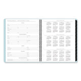 Contemporary Lite Monthly Planner, 11 X 9.5, Light Blue Cover, 12-month (jan To Dec): 2024