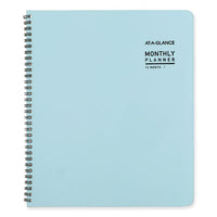 Contemporary Lite Monthly Planner, 11 X 9.5, Light Blue Cover, 12-month (jan To Dec): 2024