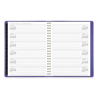 Contemporary Weekly/monthly Planner, 11.38 X 9, Purple Cover, 12-month (jan To Dec): 2024