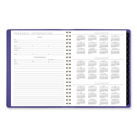 Contemporary Weekly/monthly Planner, 11.38 X 9, Purple Cover, 12-month (jan To Dec): 2024