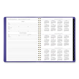 Contemporary Weekly/monthly Planner, 11.38 X 9, Purple Cover, 12-month (jan To Dec): 2024