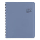 Contemporary Weekly/monthly Planner, 11.38 X 9, Slate Blue Cover, 12-month (jan To Dec): 2024