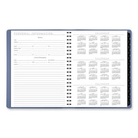 Contemporary Weekly/monthly Planner, 11.38 X 9, Slate Blue Cover, 12-month (jan To Dec): 2024