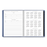 Contemporary Weekly/monthly Planner, 11.38 X 9, Slate Blue Cover, 12-month (jan To Dec): 2024