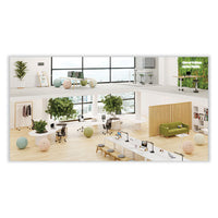 Literature Floor Display Rack, 22.8 X 19.69 X 36.61, White/woodgrain