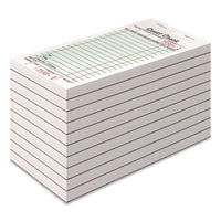 One-part Guest Check Pad With Perforated Stub, One-part (no Copies), 3.4 X 6.25, 50 Forms/pad, 10 Pads/pack