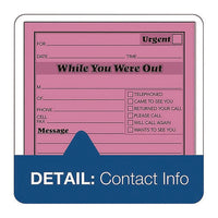 While You Were Out Memo Pad, One-part (no Copies), 4.25 X 5.5, 50 Forms/pad, 6 Pads/pack