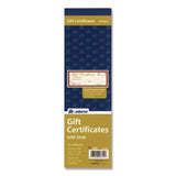 Gift Certificate With Stub Book, 7.81 X 3.25, Cream, 25 Certificates