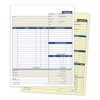 Multipart Job Invoice Forms, Two-part Carbonless, 8.5 X 10.94, 100 Forms Total