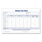 Weekly Time Sheets, Two-part Carbonless, 8.5 X 5.5, 100 Forms Total