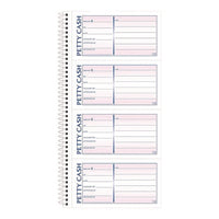 Petty Cash Receipt Book, Two-part Carbonless, 5 X 2.75, 4 Forms/sheet, 200 Forms Total