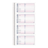 Petty Cash Receipt Book, Two-part Carbonless, 5 X 2.75, 4 Forms/sheet, 200 Forms Total