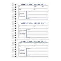 While You Were Out Messages Book, Two-part Carbonless, 5 X 2.83, 3 Forms/sheet, 300 Forms Total