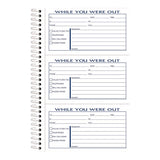 While You Were Out Messages Book, Two-part Carbonless, 5 X 2.83, 3 Forms/sheet, 300 Forms Total