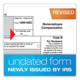 1099-nec + 1096 Tax Form Kit With E-file Code, Inkjet/laser, Five-part Carbonless, 8.5 X 3.67, 3 Forms/sheet, 50 Forms Total