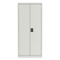 Fully Assembled Storage Cabinets, 3 Shelves, 30" X 15" X 66", Light Gray