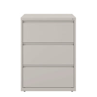 Lateral File, 3 Legal/letter-size File Drawers, Light Gray, 30" X 18.62" X 40.25"