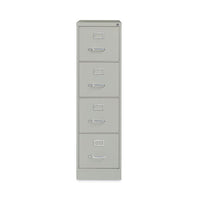 Four-drawer Economy Vertical File, Letter-size File Drawers, 15" X 26.5" X 52", Light Gray