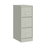 Three-drawer Economy Vertical File, Letter-size File Drawers, 15" X 22" X 40.19", Light Gray