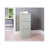 Three-drawer Economy Vertical File, Letter-size File Drawers, 15" X 22" X 40.19", Light Gray