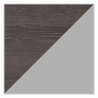Modern Teacher Series Pedestal Desk, Left-side Pedestal: Box/box/file, 60" X 24" X 28.75", Charcoal Woodgrain/gray