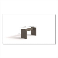 Alera Seville 96" Wide Conference Table Base, 50w X 22d X 28h, Walnut