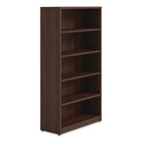 Alera Seville Bookcase, Five-shelf, 36" X 14" X 65", Mahogany