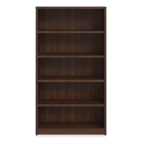 Alera Seville Bookcase, Five-shelf, 36" X 14" X 65", Mahogany