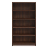 Alera Seville Bookcase, Five-shelf, 36" X 14" X 65", Mahogany
