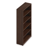 Alera Seville Bookcase, Five-shelf, 36" X 14" X 65", Mahogany