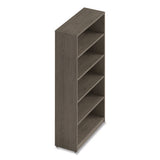 Alera Seville Bookcase, Five-shelf, 36" X 14" X 65", Walnut
