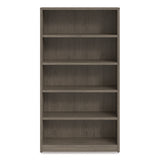 Alera Seville Bookcase, Five-shelf, 36" X 14" X 65", Walnut