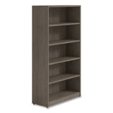 Alera Seville Bookcase, Five-shelf, 36" X 14" X 65", Walnut