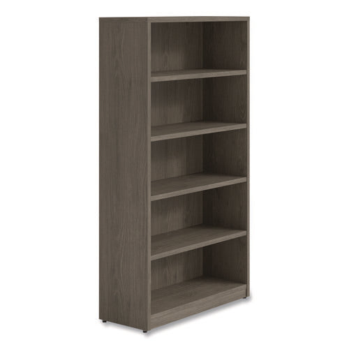 Alera Seville Bookcase, Five-shelf, 36" X 14" X 65", Walnut