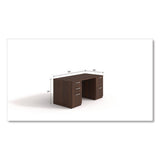 Alera Seville Series Double Pedestal Desk, 60" X 30" X 29", Mahogany