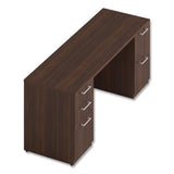 Alera Seville Series Double Pedestal Credenza, 72w X 24d X 29h, Mahogany