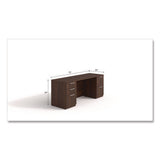 Alera Seville Series Double Pedestal Credenza, 72w X 24d X 29h, Mahogany