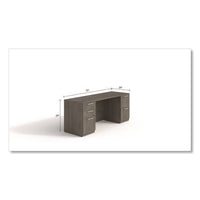 Alera Seville Series Double Pedestal Credenza, 72w X 24d X 29h, Walnut