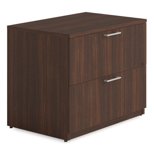 Alera Seville Series Lateral File Cabinet, 2 Legal-size File Drawers, Mahogany, 36" X 24" X 29"