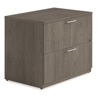 Alera Seville Series Lateral File Cabinet, 2 Legal-size File Drawers, Walnut, 36" X 24" X 29"