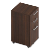 Alera Seville Series Mobile Pedestal, Left/right, 3-drawer: Box/box/file, Legal, Mahogany, 15" X 18" X 27"